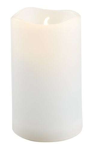 JK LED-Stumpenkerze Pillar Candle Ø6xH9cm weiss elektroniktrade Switzerland