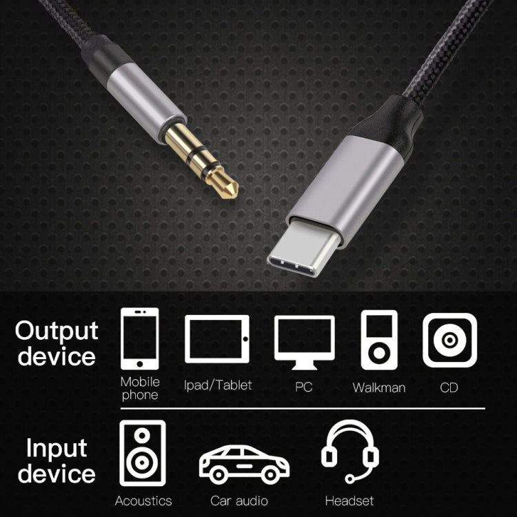 KUULAA KUULAA KL-O09 Typ-C / USB-C auf 3,5 mm AUX-Audioadapterkabel, Länge: 100 cm Elektroniktrade Switzerland