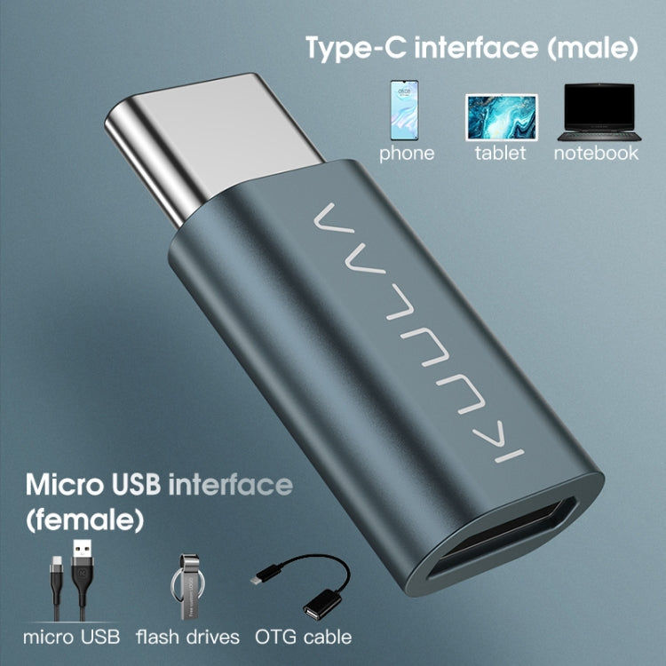 KUULAA KUULAA Micro USB zu Typ C / USB-C Adapter (Marineblau) Elektroniktrade Switzerland