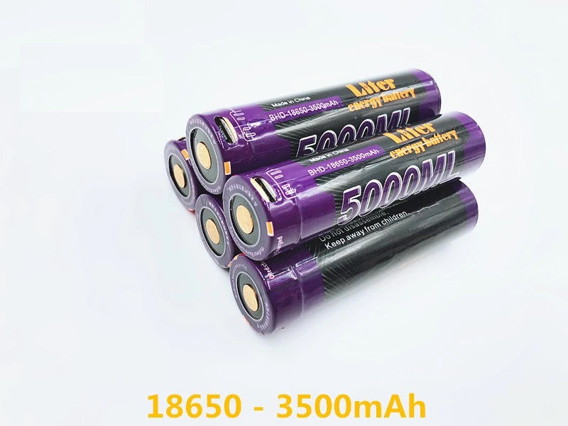 Liter Energie 18650 3500mAh 3,7 V Li-Ion Akku mit USB Anschluss elektroniktrade Switzerland