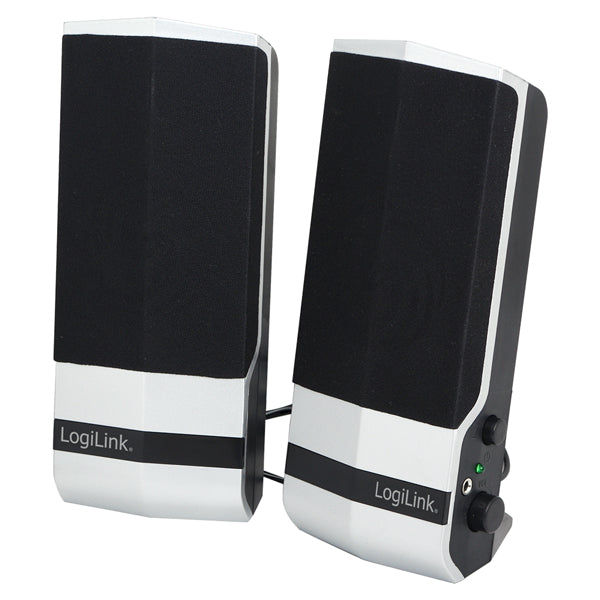 LogiLink LogiLink SP0026 Aktivlautsprecher 2.0 Stereo, Schwarz/Silber Elektroniktrade Switzerland
