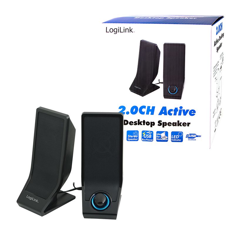 LogiLink LogiLink SP0027 2.0 Stereo Aktivlautsprecher Elektroniktrade Switzerland