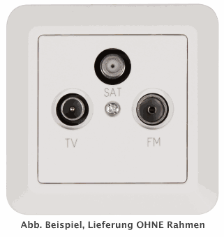 McPower Antennendose McPower "Cup" für TV, Radio und Sat, UP, weiß Elektroniktrade Switzerland