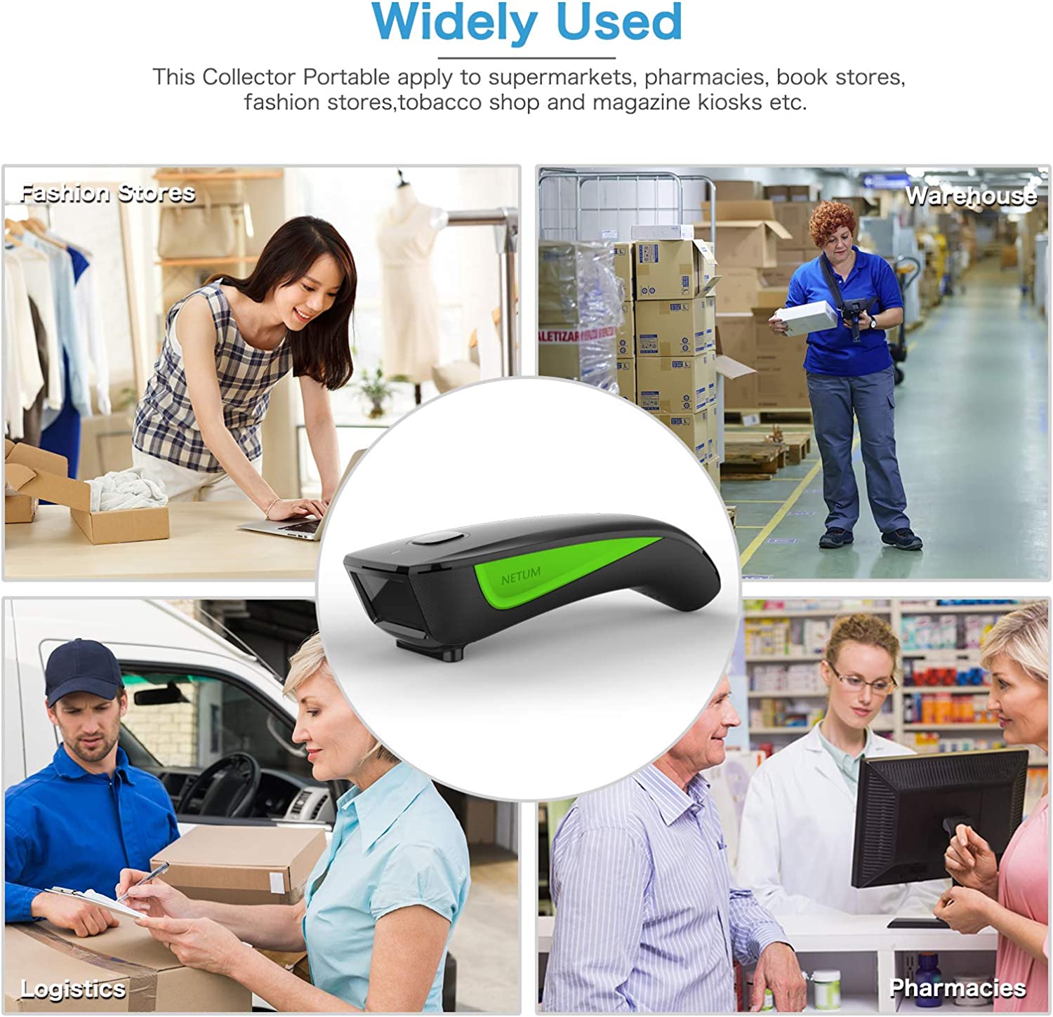 Netum NETUM C740 Barcode-Scanner, kabellos. Bluetooth/Wireless oder mit USB-C Kabel Elektroniktrade Switzerland