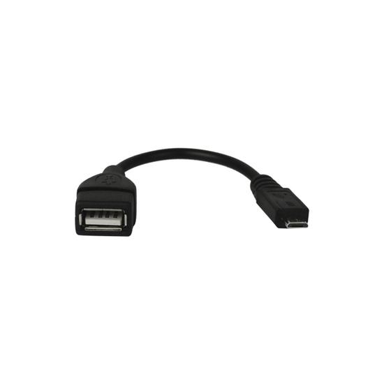 OTG Micro USB auf USB Adapter Kabel 15cm - Schwarz | #Elektroniktrade.ch#