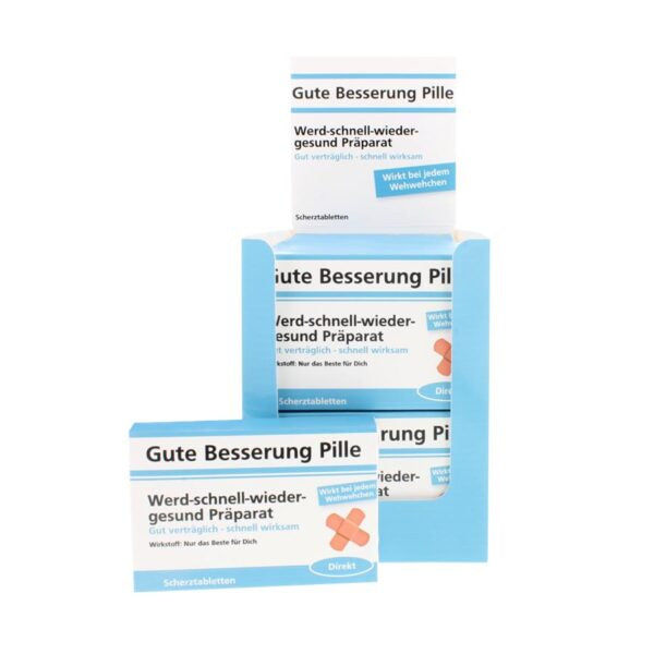 PV Scherztabletten Gute-Besserung-Pille Elektroniktrade Switzerland