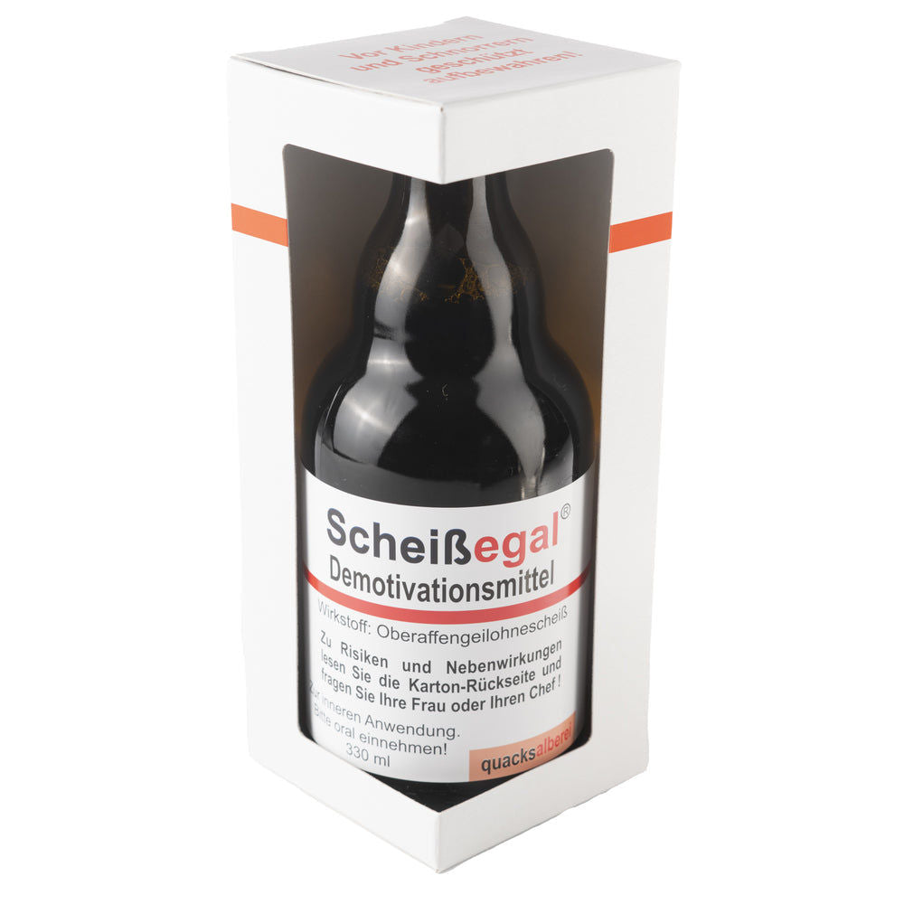Quacksalberei Witzige Bierflasche "Scheißegal" , Bier 0,33 l Elektroniktrade Switzerland