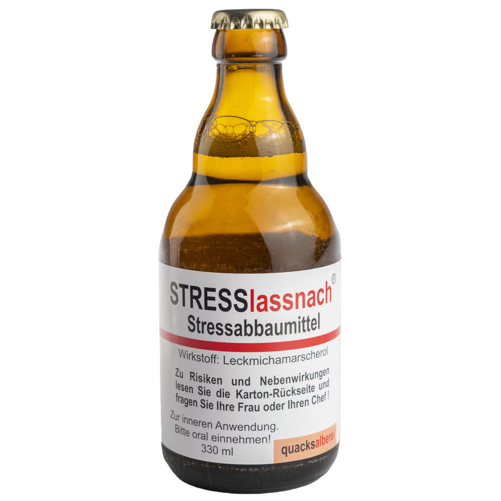 Quacksalberei WITZIGE BIERFLASCHE "STRESSLASSNACH" (1 X 0.33 L) Elektroniktrade Switzerland