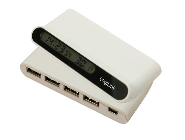 LogiLink UA0070 USB 2.0 Hub 4 Port LCD Infodisplay USB Hub Switch
