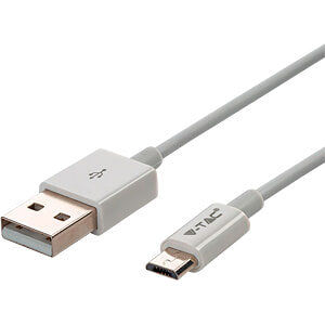 V-TAC Sync- & Ladekabel, USB A -> MicroUSB, 1,0m, weiß Elektroniktrade Switzerland
