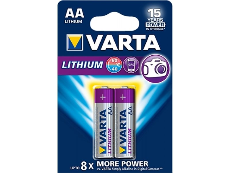 VARTA Varta Batterie Lithium Mignon AA FR06 1.5V Blister (2-Pack) 06106 301 402 elektroniktrade Switzerland